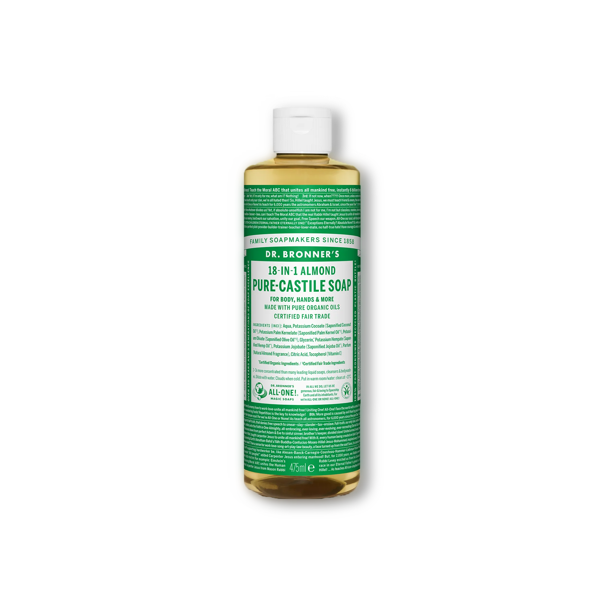 Pure Castile Liquid Soap - 475ml Dr Bronner&
