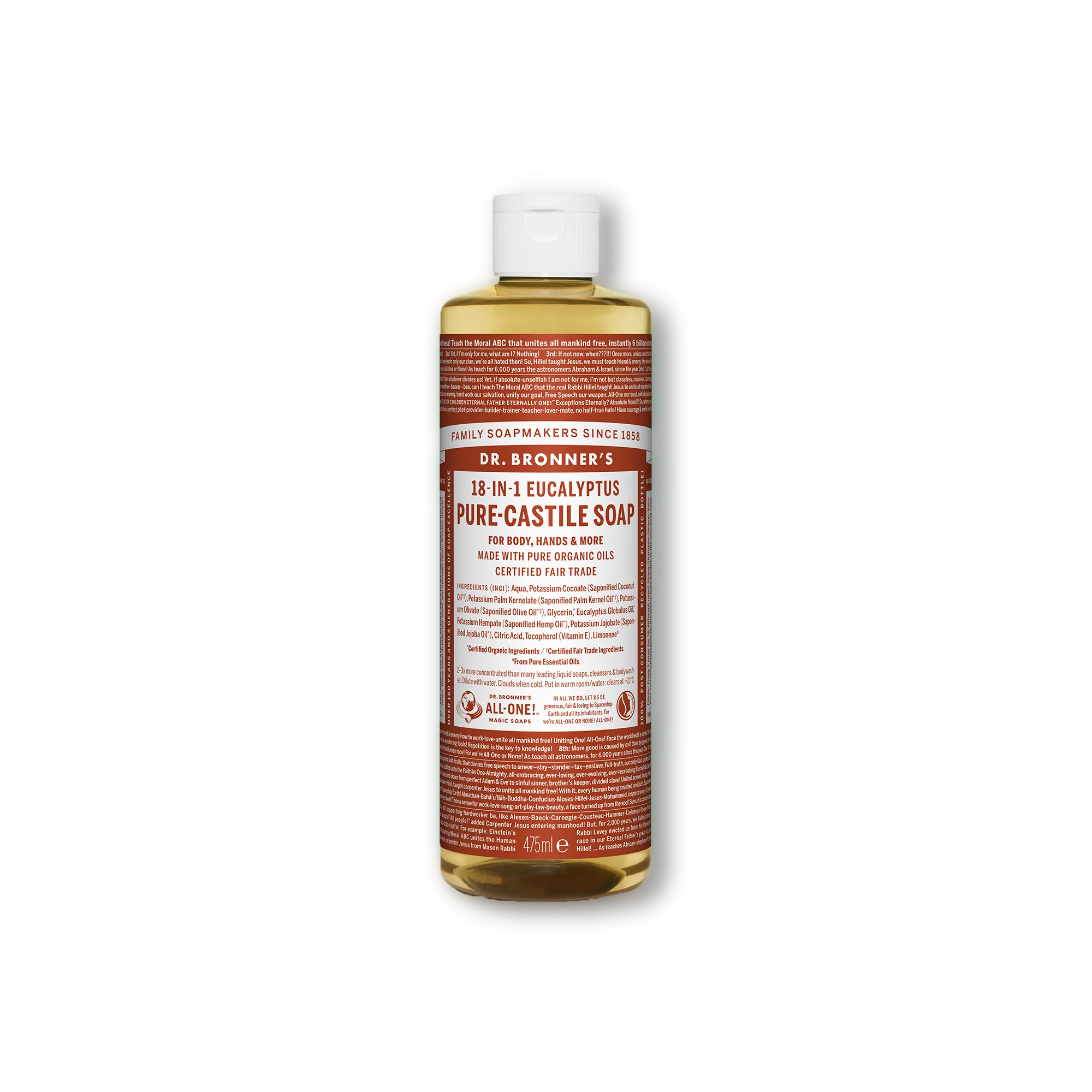 Pure Castile Liquid Soap - 475ml Dr Bronner&