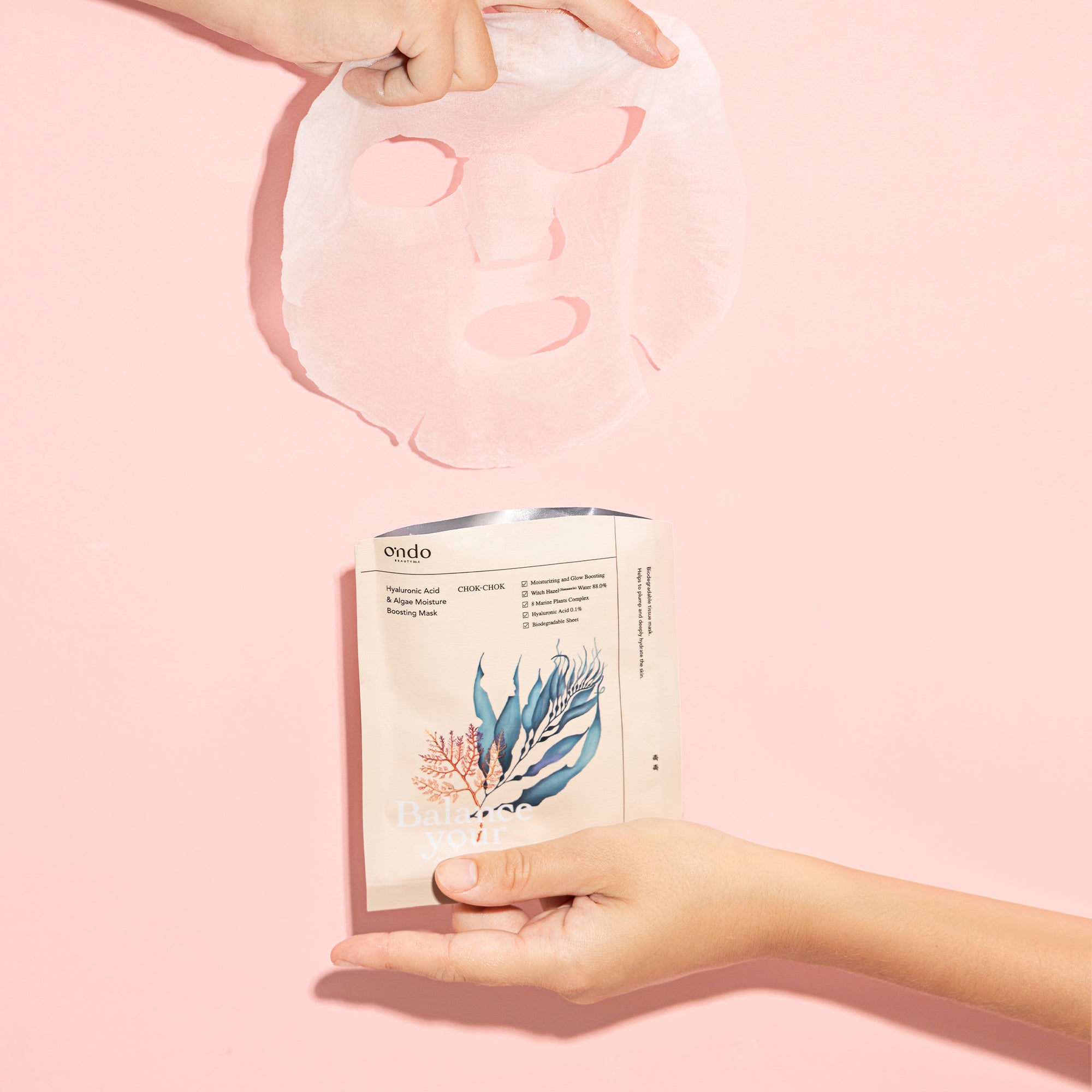 CHOK-CHOK Hyaluronic Acid &amp; Algae Moisture Boosting Mask Ondo Beauty 36.5